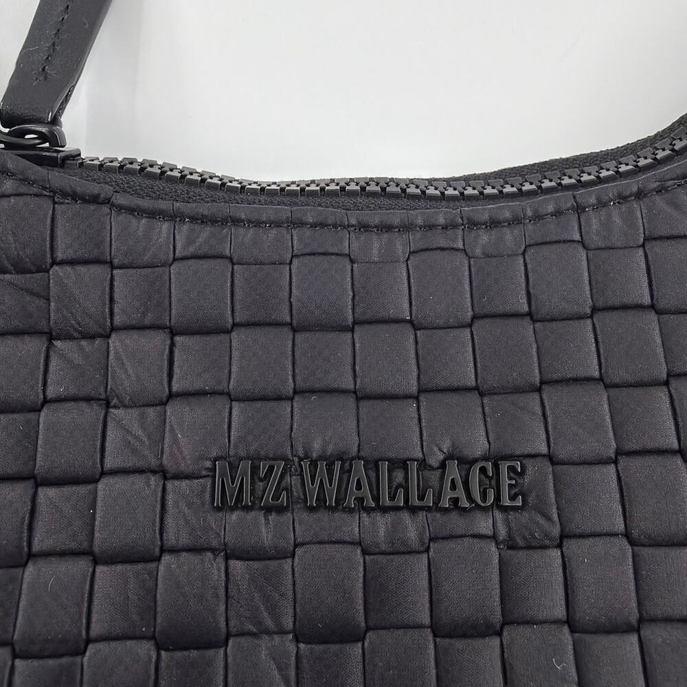MZ Wallace Black Medium Woven Nylon Shoulder Bag - Picture 4 of 12